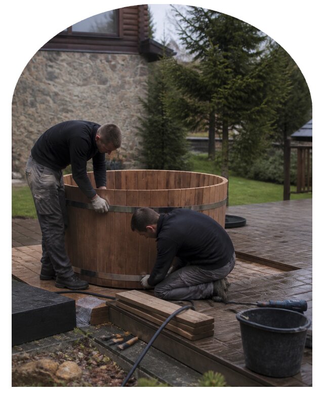 Профессиональный монтаж купели на участке под ключ в Александрове